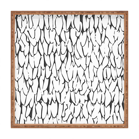 Sharon Turner abstract feathers Square Tray