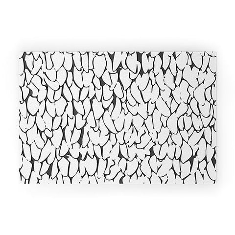 Sharon Turner abstract feathers Welcome Mat