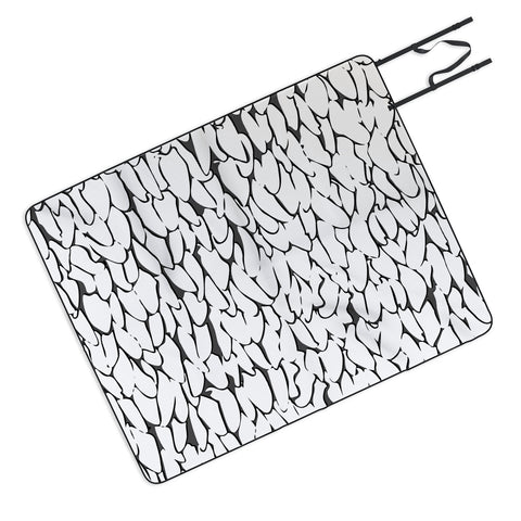 Sharon Turner abstract feathers Picnic Blanket