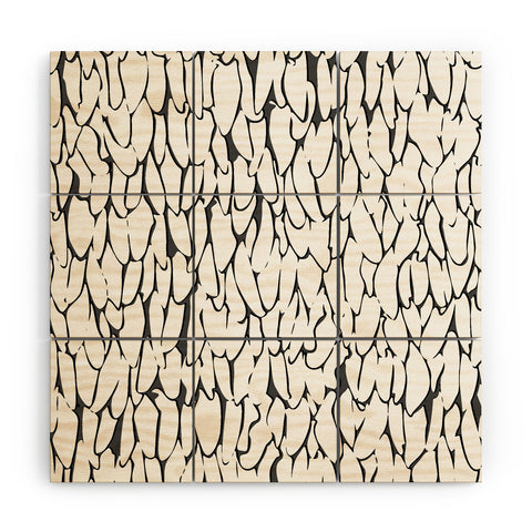 Sharon Turner abstract feathers Wood Wall Mural