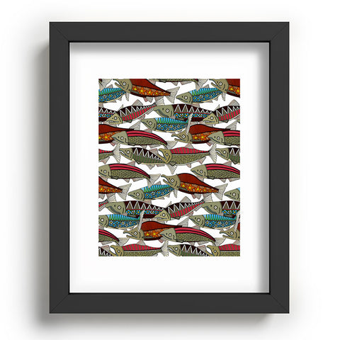 Sharon Turner Alaskan salmon white Recessed Framing Rectangle