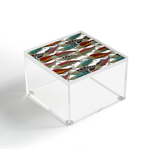 Sharon Turner Alaskan salmon white Acrylic Box