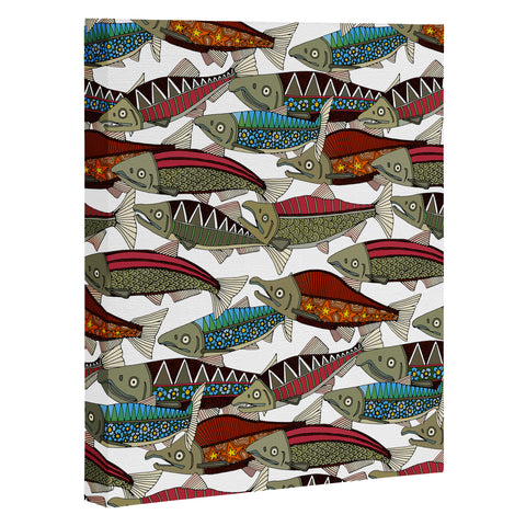 Sharon Turner Alaskan salmon white Art Canvas