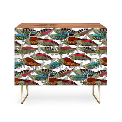 Sharon Turner Alaskan salmon white Credenza