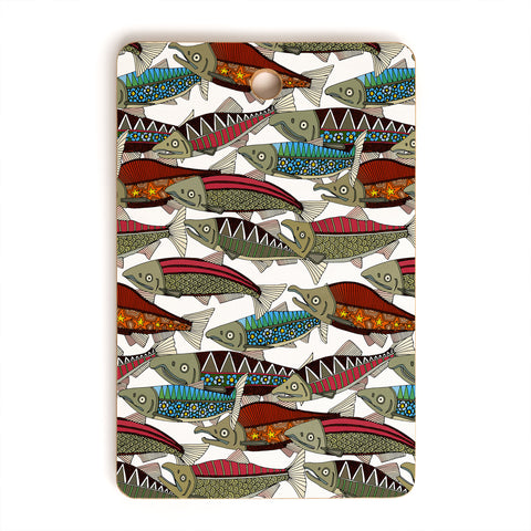 Sharon Turner Alaskan salmon white Cutting Board Rectangle