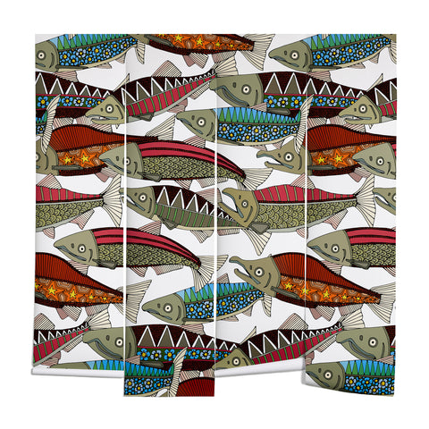 Sharon Turner Alaskan salmon white Wall Mural