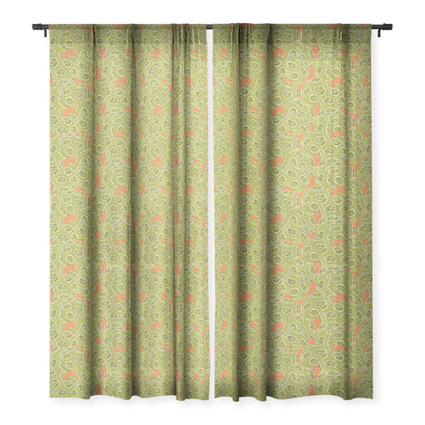 Sharon Turner algae Sheer Window Curtain