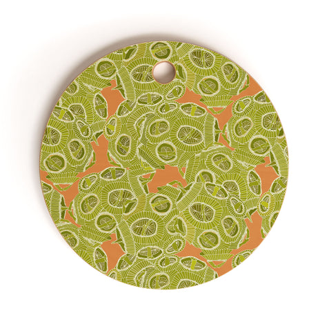 Sharon Turner algae Cutting Board Round