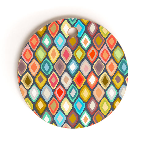 Sharon Turner Almas diamond ikat Cutting Board Round