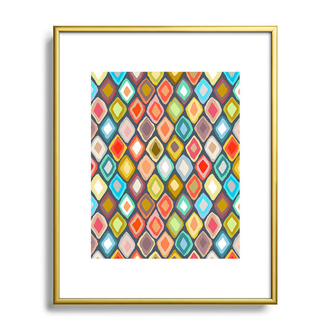 Sharon Turner Almas diamond ikat Metal Framed Art Print