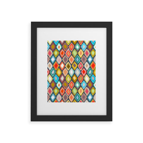 Sharon Turner Almas diamond ikat Framed Art Print