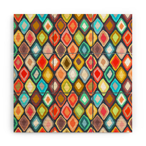Sharon Turner Almas diamond ikat Wood Wall Mural