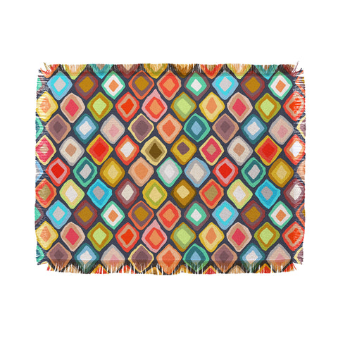 Sharon Turner Almas diamond ikat Throw Blanket