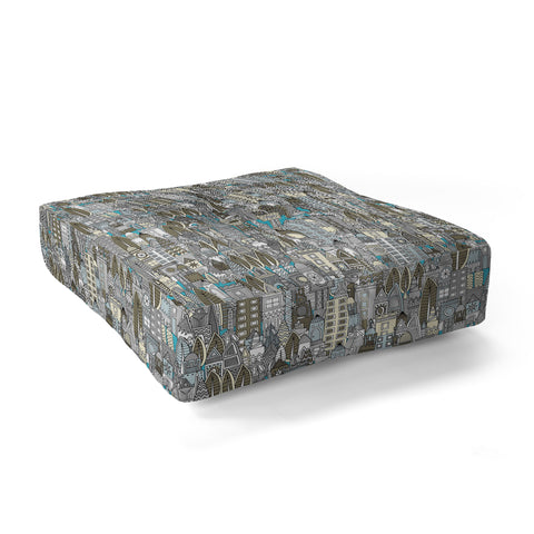 Sharon Turner Aluminum City Floor Pillow Square