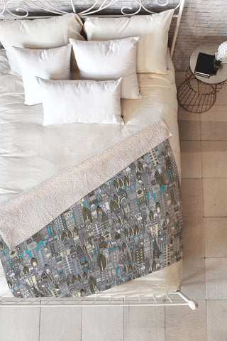 Sharon Turner Aluminum City Fleece Throw Blanket