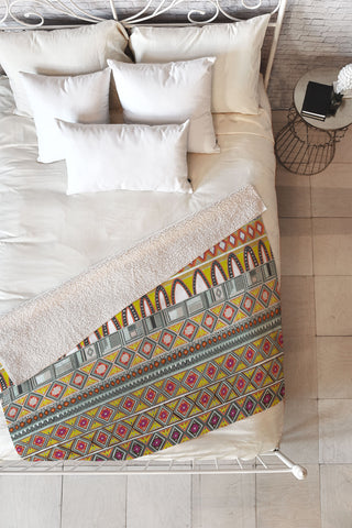 Sharon Turner amber veneto Fleece Throw Blanket