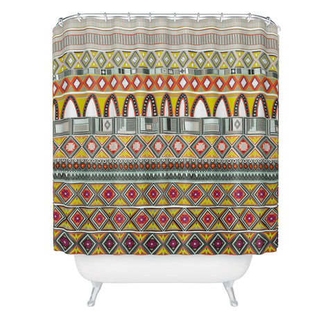 Sharon Turner amber veneto Shower Curtain