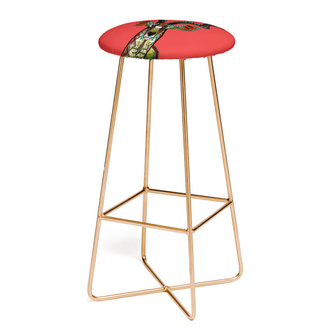 Sharon Turner antelope red Bar Stool