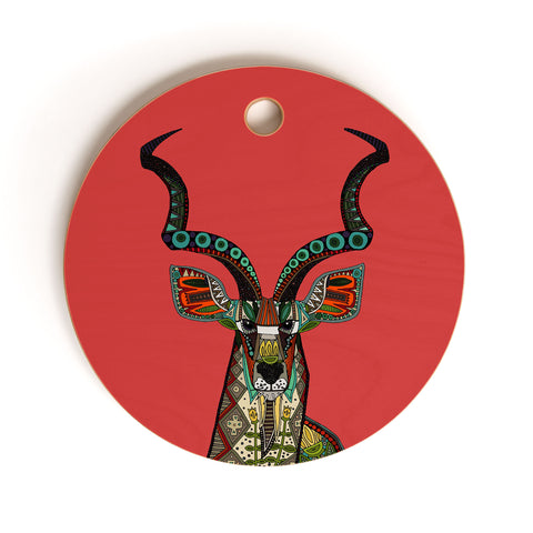 Sharon Turner antelope red Cutting Board Round