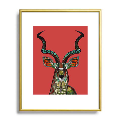 Sharon Turner antelope red Metal Framed Art Print