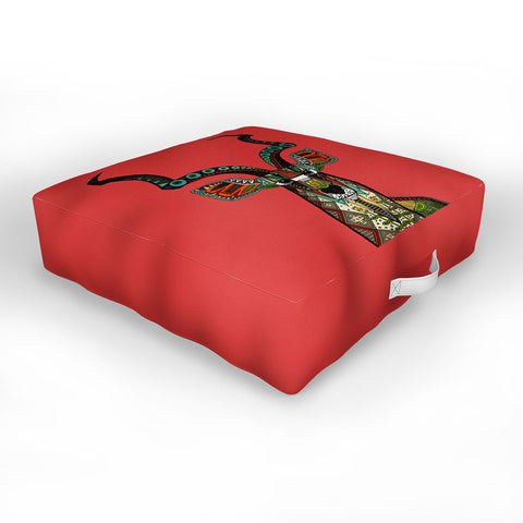 Sharon Turner antelope red Outdoor Floor Cushion