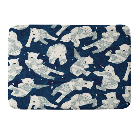 Sharon Turner arctic polar bears Memory Foam Bath Mat