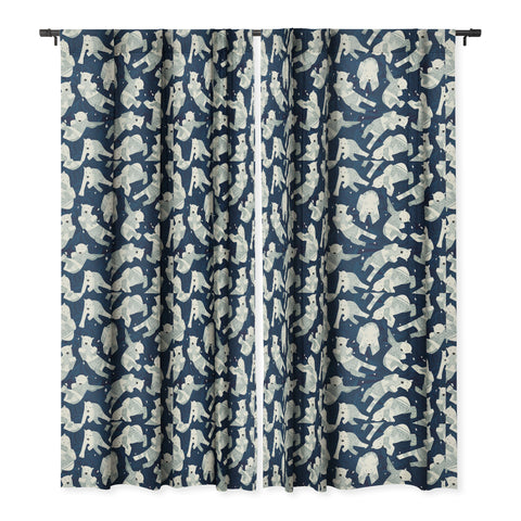 Sharon Turner arctic polar bears Blackout Window Curtain