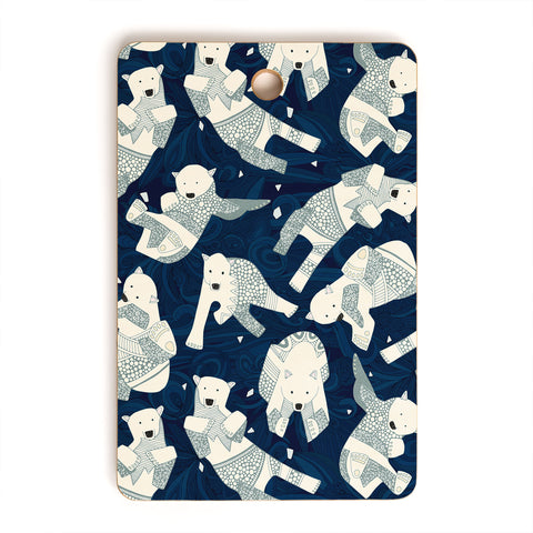 Sharon Turner arctic polar bears Cutting Board Rectangle