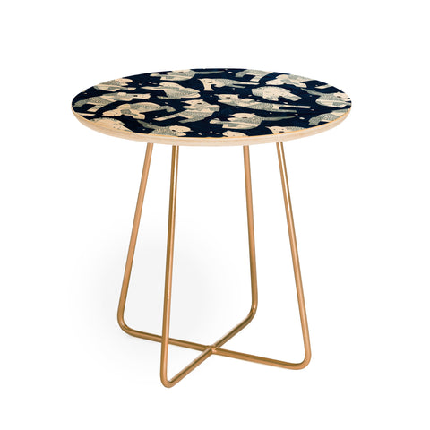 Sharon Turner arctic polar bears Round Side Table