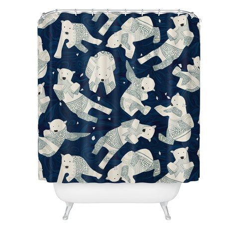 Sharon Turner arctic polar bears Shower Curtain