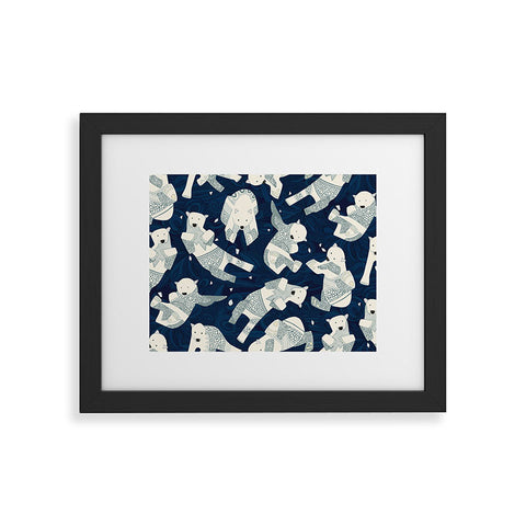 Sharon Turner arctic polar bears Framed Art Print