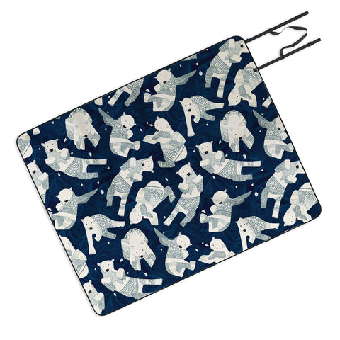 Sharon Turner arctic polar bears Picnic Blanket