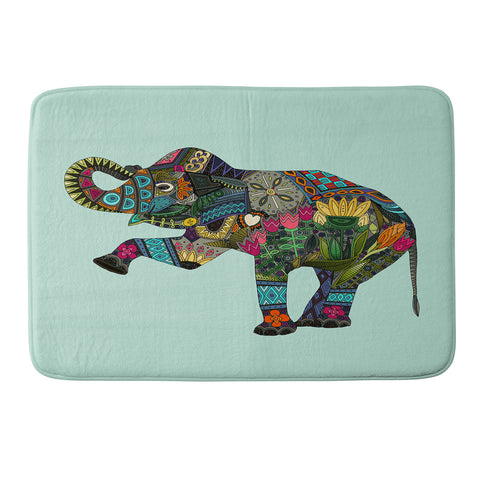 Sharon Turner asian elephant Memory Foam Bath Mat