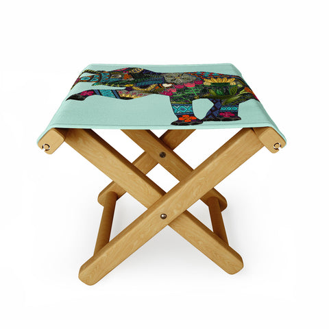 Sharon Turner asian elephant Folding Stool