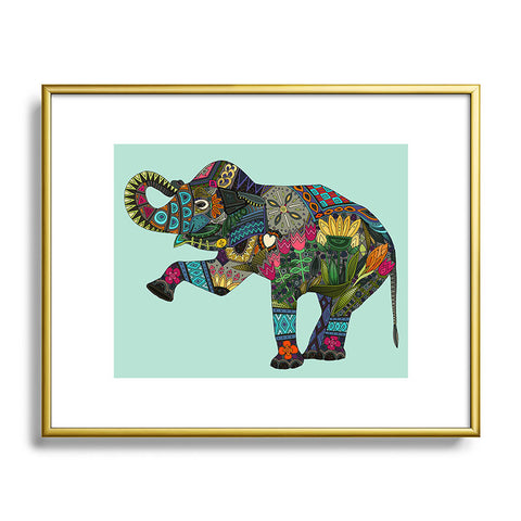 Sharon Turner asian elephant Metal Framed Art Print