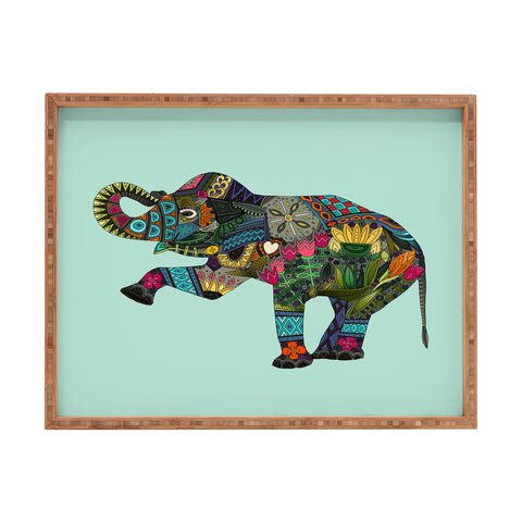 Sharon Turner asian elephant Rectangular Tray