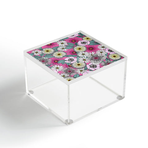 Sharon Turner Australian garden pink Acrylic Box