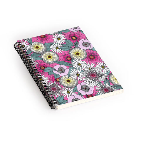 Sharon Turner Australian garden pink Spiral Notebook