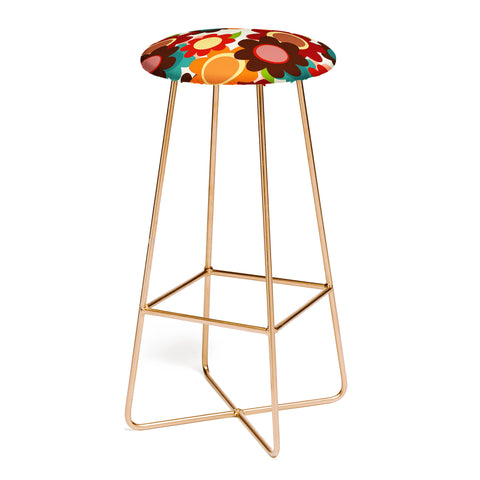 Sharon Turner Autumn Flowers Bar Stool