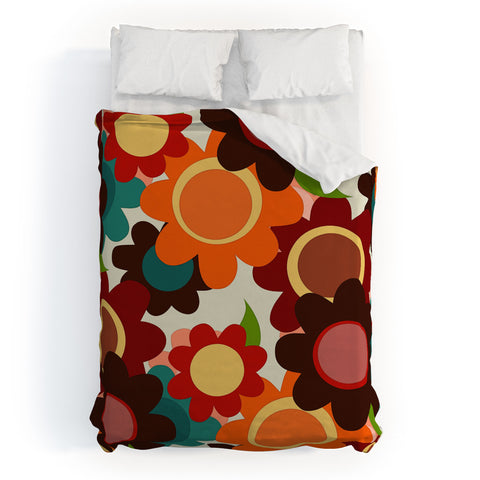 Sharon Turner Autumn Flowers Duvet Cover