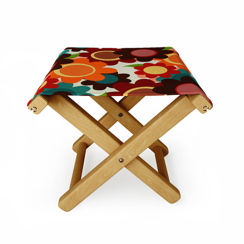 Sharon Turner Autumn Flowers Folding Stool