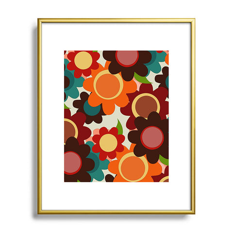 Sharon Turner Autumn Flowers Metal Framed Art Print