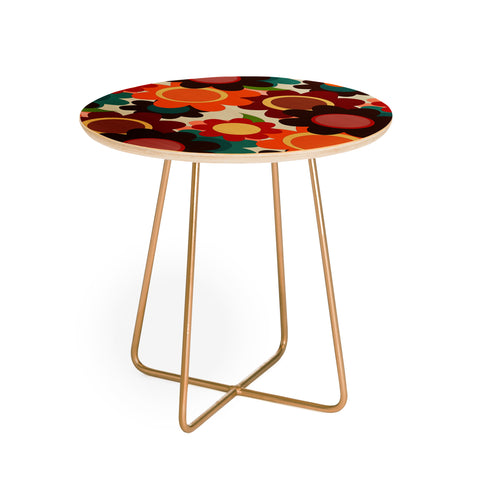 Sharon Turner Autumn Flowers Round Side Table