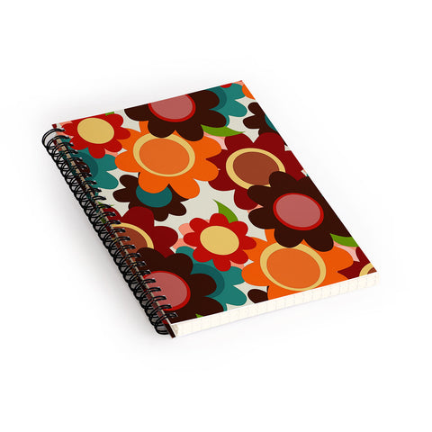 Sharon Turner Autumn Flowers Spiral Notebook