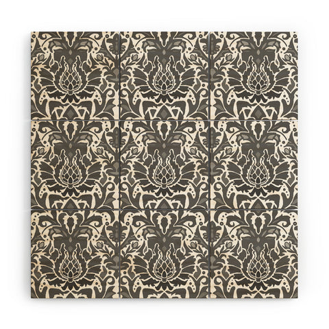 Sharon Turner Aya damask Wood Wall Mural