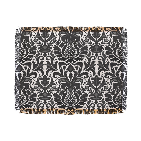 Sharon Turner Aya damask Throw Blanket