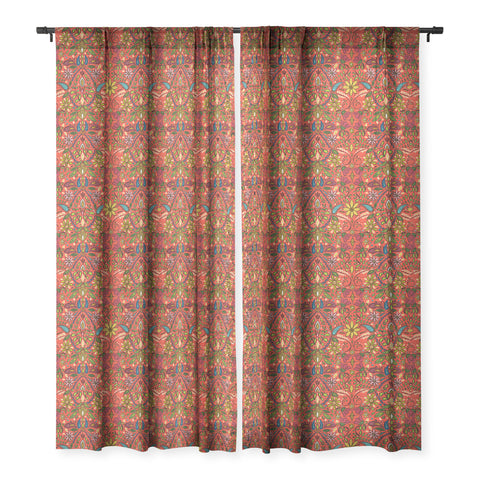 Sharon Turner aziza fire Sheer Window Curtain