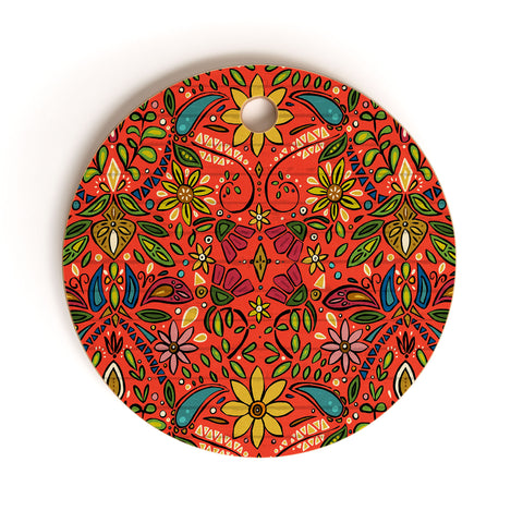 Sharon Turner aziza fire Cutting Board Round