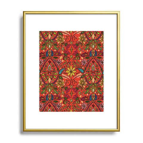 Sharon Turner aziza fire Metal Framed Art Print