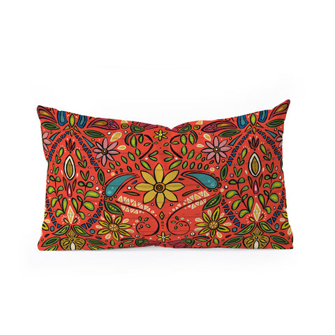 Sharon Turner aziza fire Oblong Throw Pillow